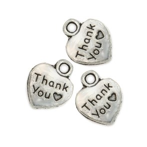 120pcs Tibetan Silver Love Heart-shaped Charms Crafts Pendants Beads 11x14mm 