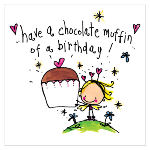 Juicy Lucy Designs Greeting Card - Chocolate Muffin