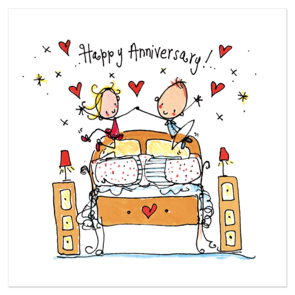 Juicy Lucy Designs Greeting Card - Happy Anniversary!