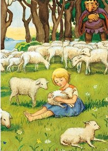 Elsa Beskow Postcard | Resan till landet Längesen