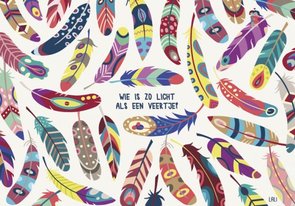 Lali Postcard | Zoekopdracht Zo licht als een veertje