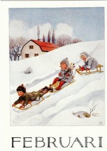 Elsa Beskow Postcard | February