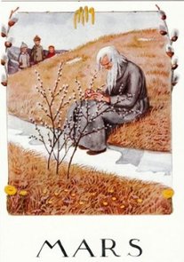 Elsa Beskow Postcard | March