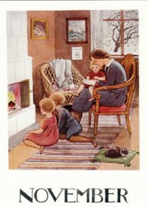 Elsa Beskow Postcard | November