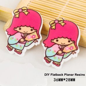 Flatbacks Planar Resin Charms | Little Twin Stars Lala Kimono Fan