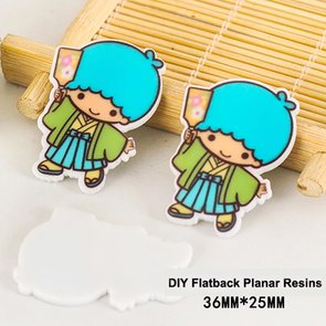 Flatbacks Planar Resin Charms | Little Twin Stars Kiki Kimono Fan