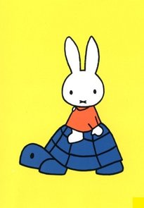 Nijntje Miffy Postkarte | Nijntje op schildpad