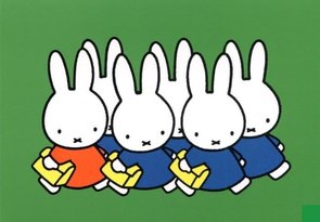 Nijntje Miffy Postkarte | Nijntje met schooltas