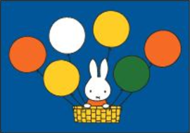 Nijntje Miffy Postkarte | Nijntje in luchtballon