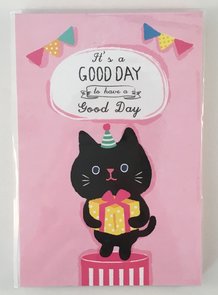 Good Day Medium Memopad | Birthday Cat