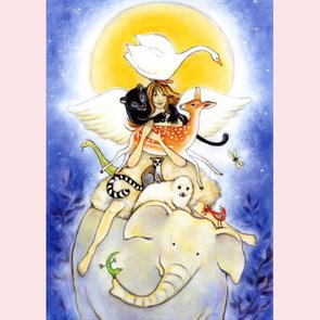 Postcard Geertje van der Zijpp | Angel of animals