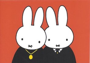 Nijntje Miffy Postkarte | Opa en oma Pluis