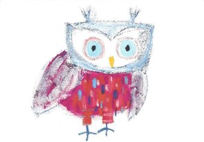 Gallery Cards Postcard | Mies van Hout - Uil, uit "Poesje Mauw"