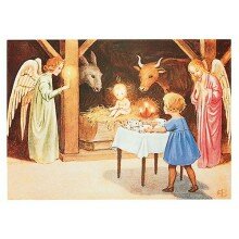Elsa Beskow Postcard | Jesubarnets födelse