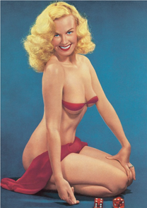 Postcard 1950s Pin Up Photograph | Dice
