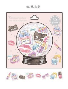 Snowglobe Sticker Flakes Sack | Make up items