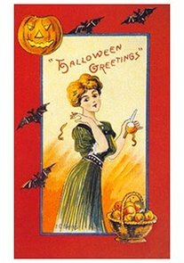 Victorian Halloween Postcard | A.N.B. - Halloween greetings