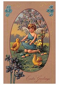 Victorian Postcard | A.N.B. - Easter greetings