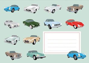 Envelope Set C6 - Classic Cars (crissXcross)