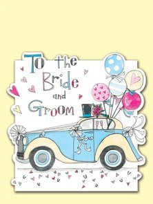 Rachel Ellen Designs - Postcards - To the Bride and Groom - Wedding Car
