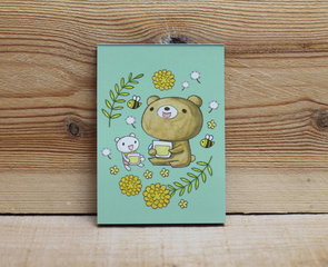 Honey Bear Memopad | honey flower tea
