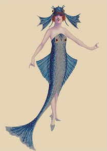 Postcard | Blue Fish Costume