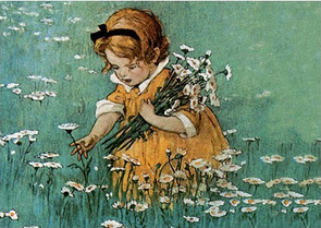 Postcard | Picking Flowers