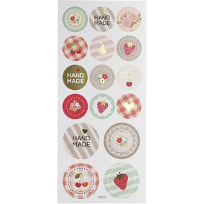 Round Seal Sticker with Glitter Foil | Handmade