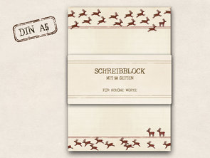 A5 Letter Paper Pad TikiOno | Reindeer