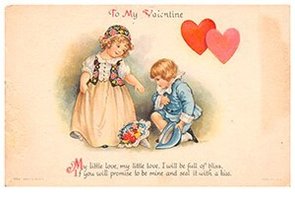 Victorian Valentine Postcard | A.N.B. - To my valentine