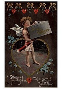 Victorian Valentine Postcard | A.N.B. - To my valentine