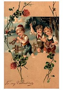 Victorian Valentine Postcard | A.N.B. - To my valentine