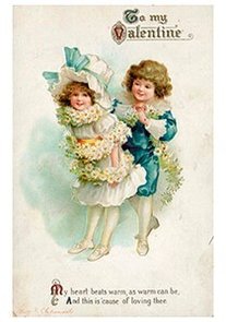 Victorian Valentine Postcard | A.N.B. - To my valentine