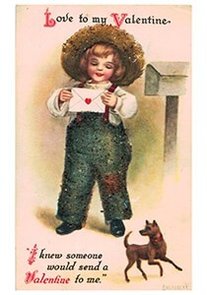 Victorian Valentine Postcard | A.N.B. - Love to my valentine