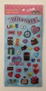 Elegant gold stamping sticker A-Valentine's Day