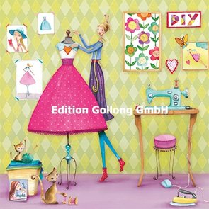 Mila Marquis Postcard | Woman with handicrafts