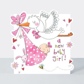 Rachel Ellen Designs Cloud Cuckoo Land - New Baby Girl Stork