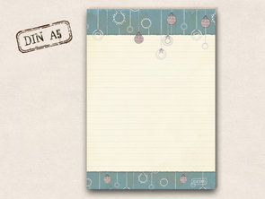 A5 Letter Paper Pad TikiOno | Christmas balls