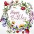 Sabina Comizzi Postcard | Happy birthday (summer wreath)