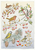 Postcard Molly Brett | Five different birds on five different branches