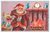 Postcard | Kerstman met cadeaus bij de open haard