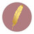 5 Stickers | Feather (Gold Foil)