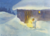 Postcard | An angel trudges through the snow by candlelight