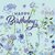 Sabina Comizzi Postcard | Happy Birthday (Blue Flowers)
