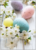 Postcard | Easter decoration with flower branch and eggs