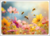 Postcard | Flower meadow with bees in the sunlight