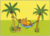 Postcard Sendung mit der Maus | Mouse in hammock under palm trees