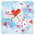 Carola Pabst Postcard | Paper airplane with heart