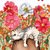 Sabina Comizzi Square Postcard | Cat and blossoms