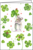 Carola Pabst Folded Card | Mouse with clover leaves